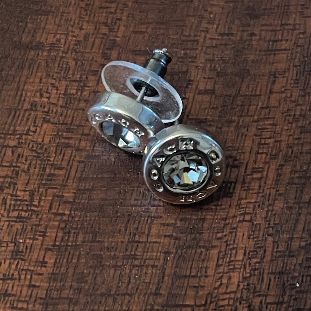 Coach Silver and Gem Earrings